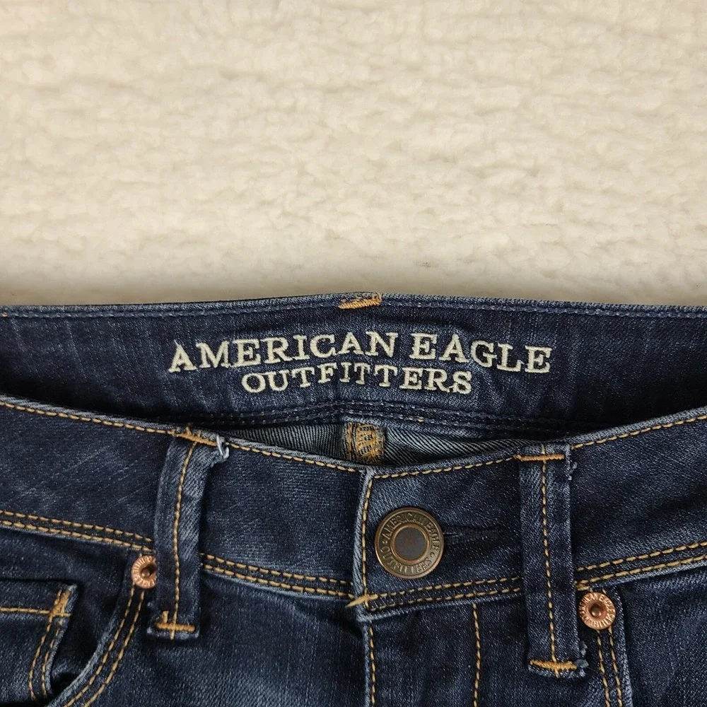American Eagle Jeans Womens‎ 4 Blue Super Skinny Stretch Dark Wash Denim